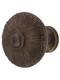 Sunburst Cabinet Knob - 1 1/2 inch Diameter in Highlighted Bronze.